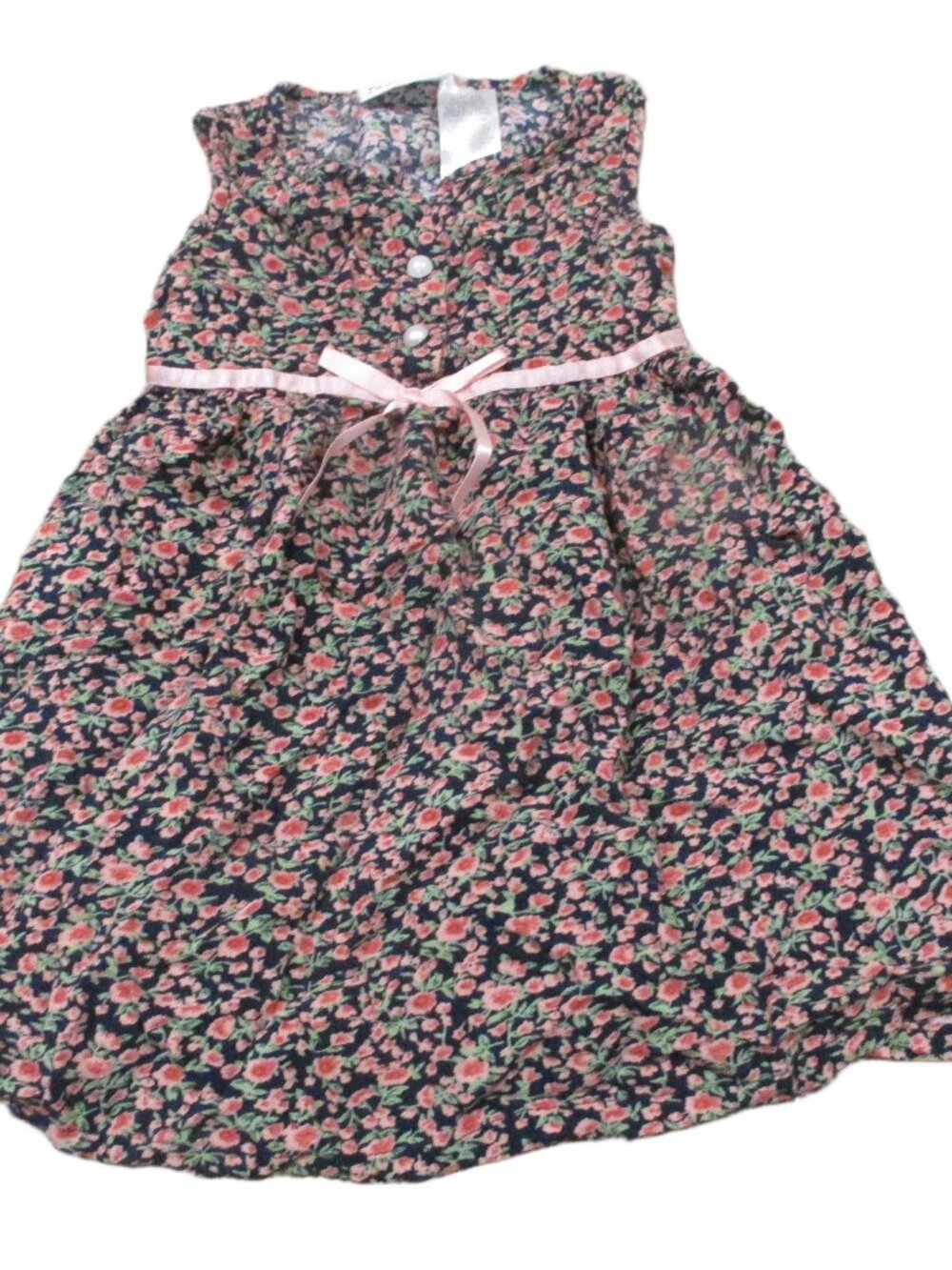 Blueberi Boulevard Sleeveless Pullover Dress Toddler Girls 24M Pink Floral Roses